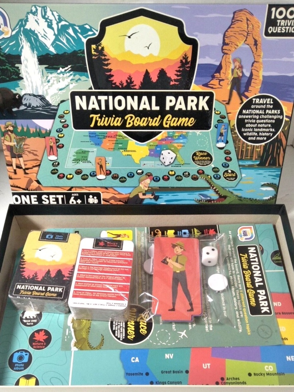 National Park Trivia Board Game  by Games Hub- New Sealed